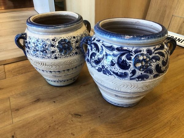 vasi ceramica blu decorati