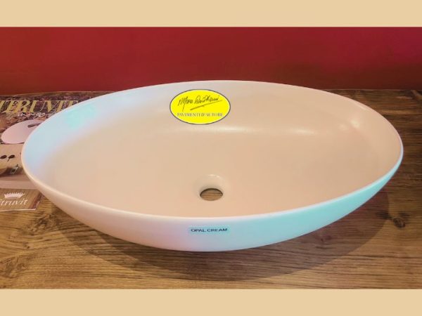 Lavabo in ceramica Boat Opal Cream