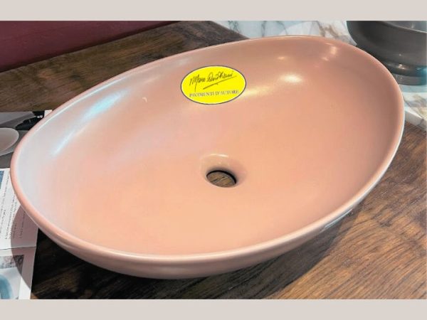 Lavabo da appoggio vessel morganite rosa