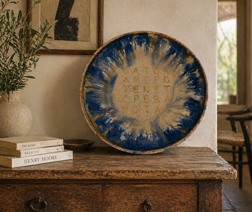 Piatto decorativo sator